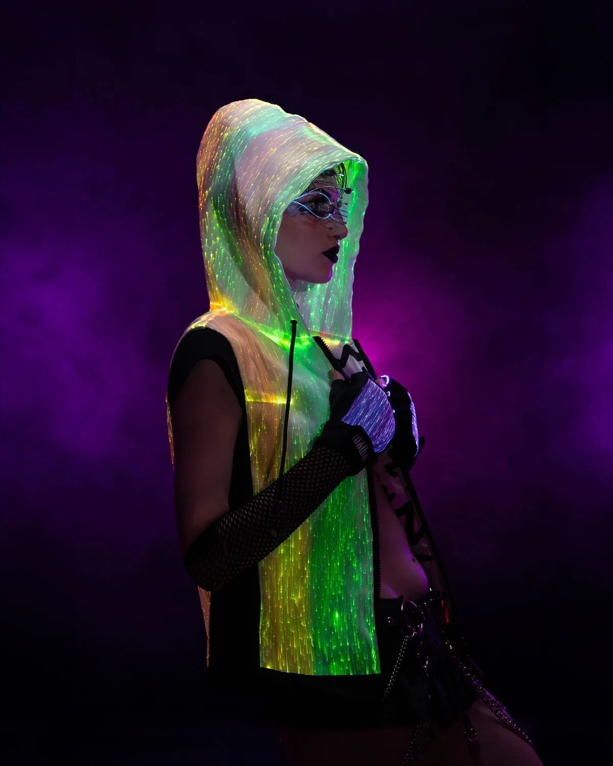 Rave Outfit LED Light Up Hoodie For Women | Yourmindyourworld