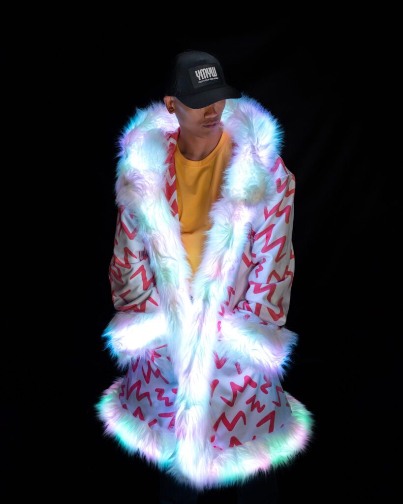 Mens Fluffy LED Fur Coat | Your Mind Your World