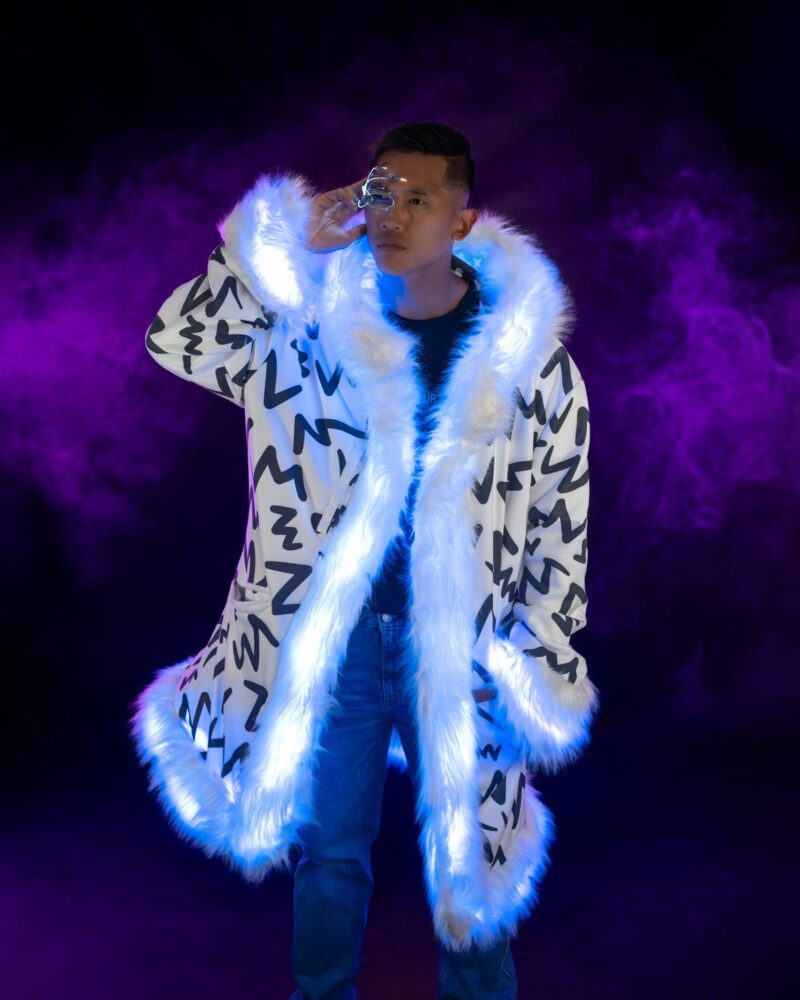 Bohemian Chic Style light Up Fur Coat | Your Mind Your World
