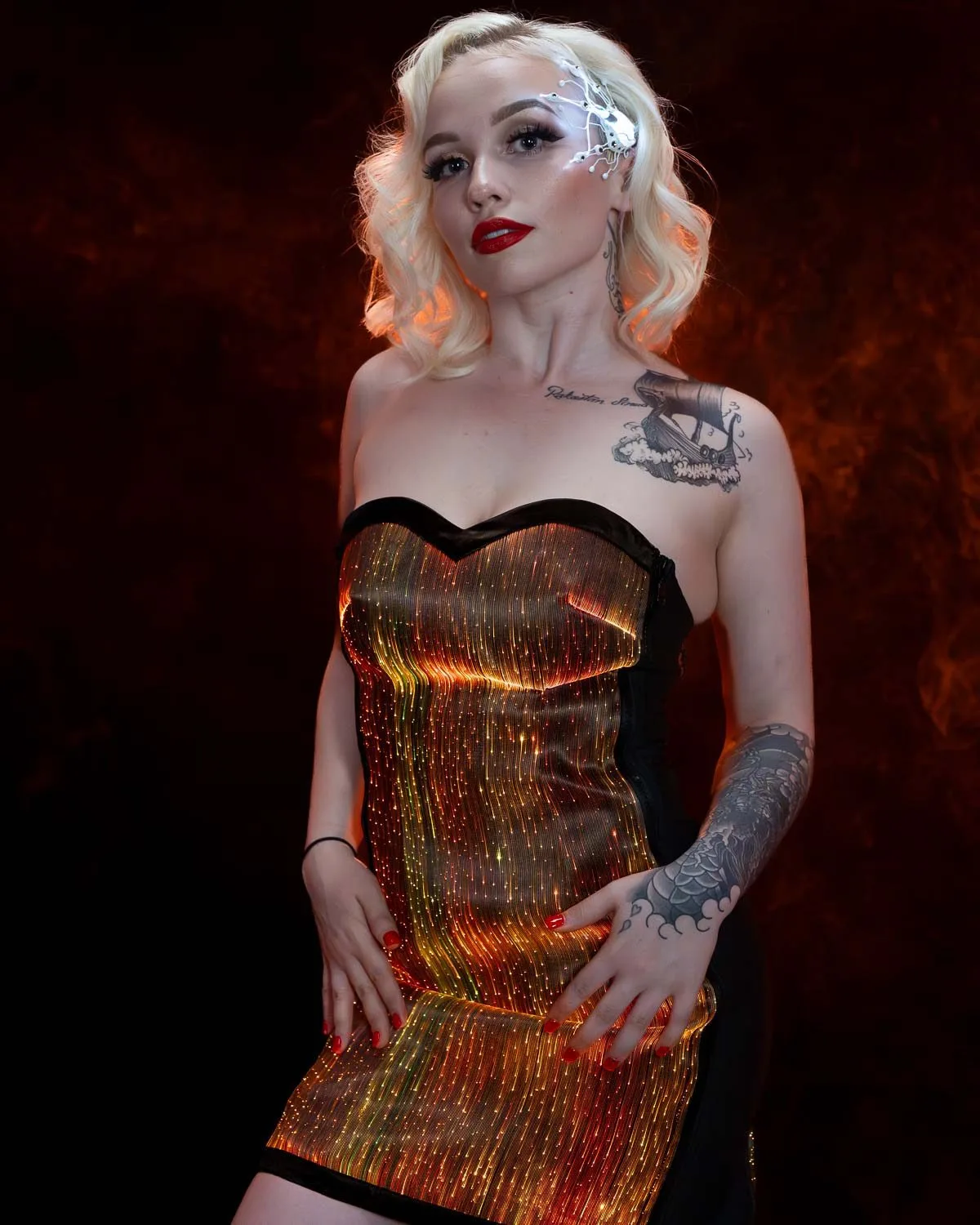 LED Light Up Fiber Optic Dress for Women