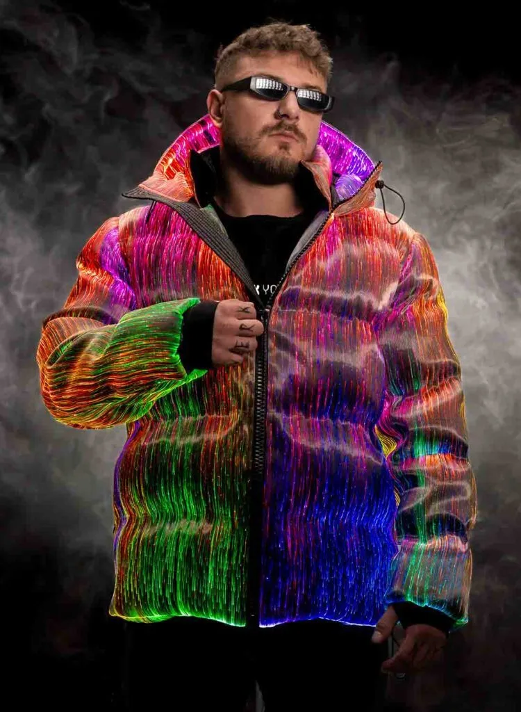 LIGHT UP PUFFER JACKET YMYW BLACK