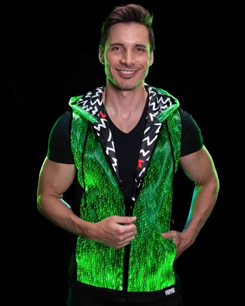 LED Light Up Hoodie For Men | YMYW Collection Black