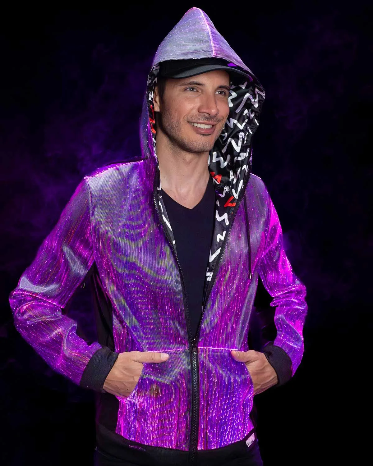 LED Light Up Long Sleeve Hoodie For Men | YMYW Collection