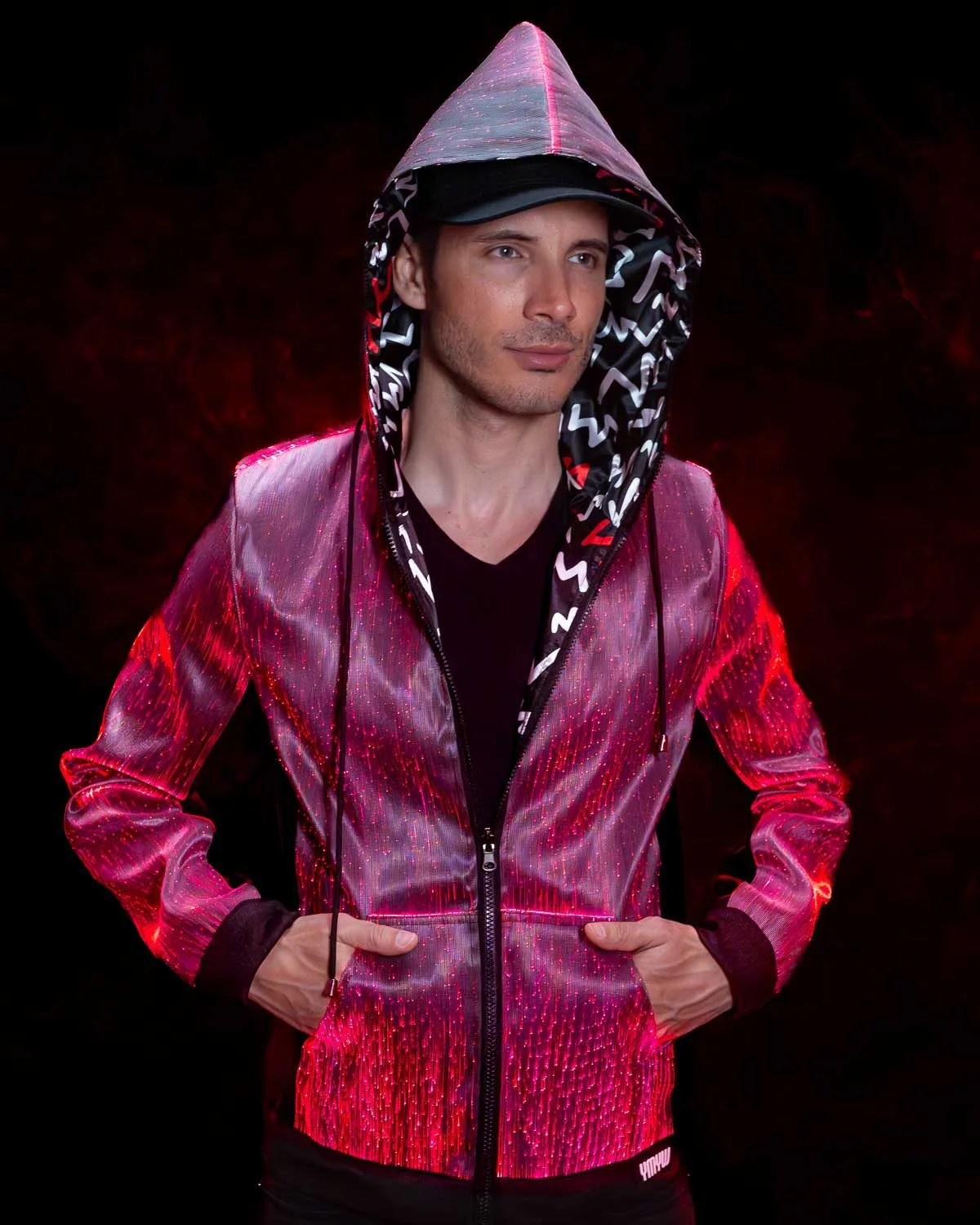 LED Light Up Long Sleeve Hoodie For Men | YMYW Collection