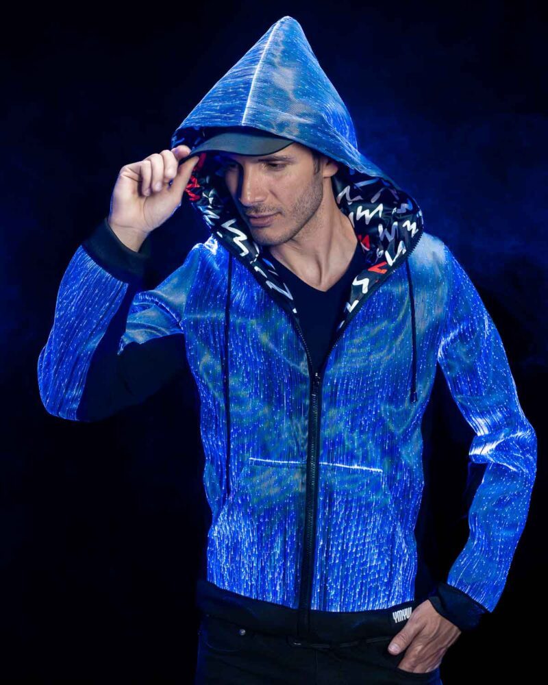 LED Light Up Long Sleeve Hoodie For Men | YMYW Collection