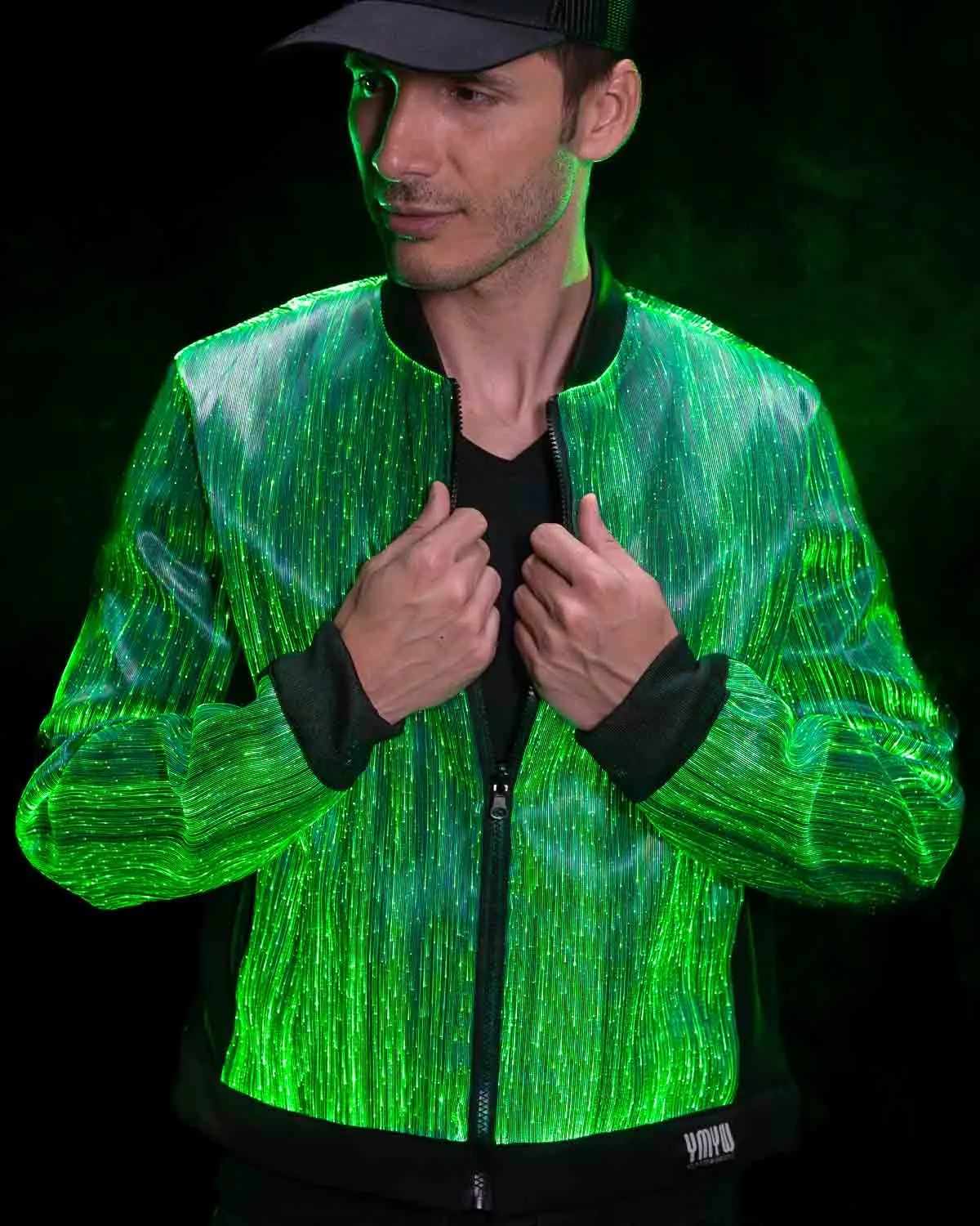 Fiber Optic LED Light Up BOMBER JACKET for Men | YMYW Collection