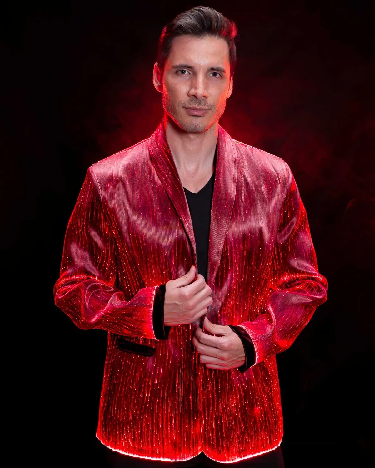 LED Light Up Fiber Optic Suit Jacket