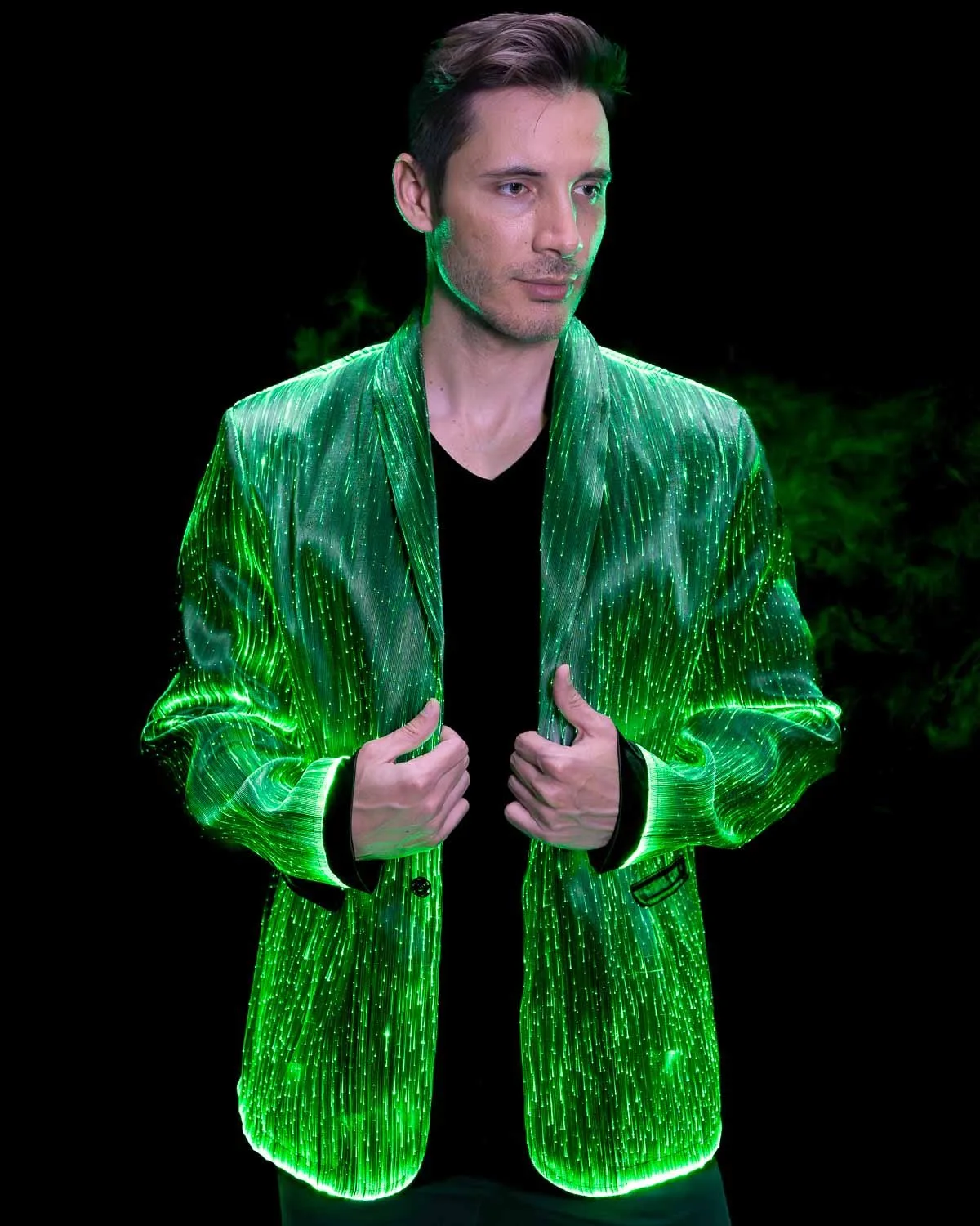 LED Light Up Fiber Optic Suit Jacket