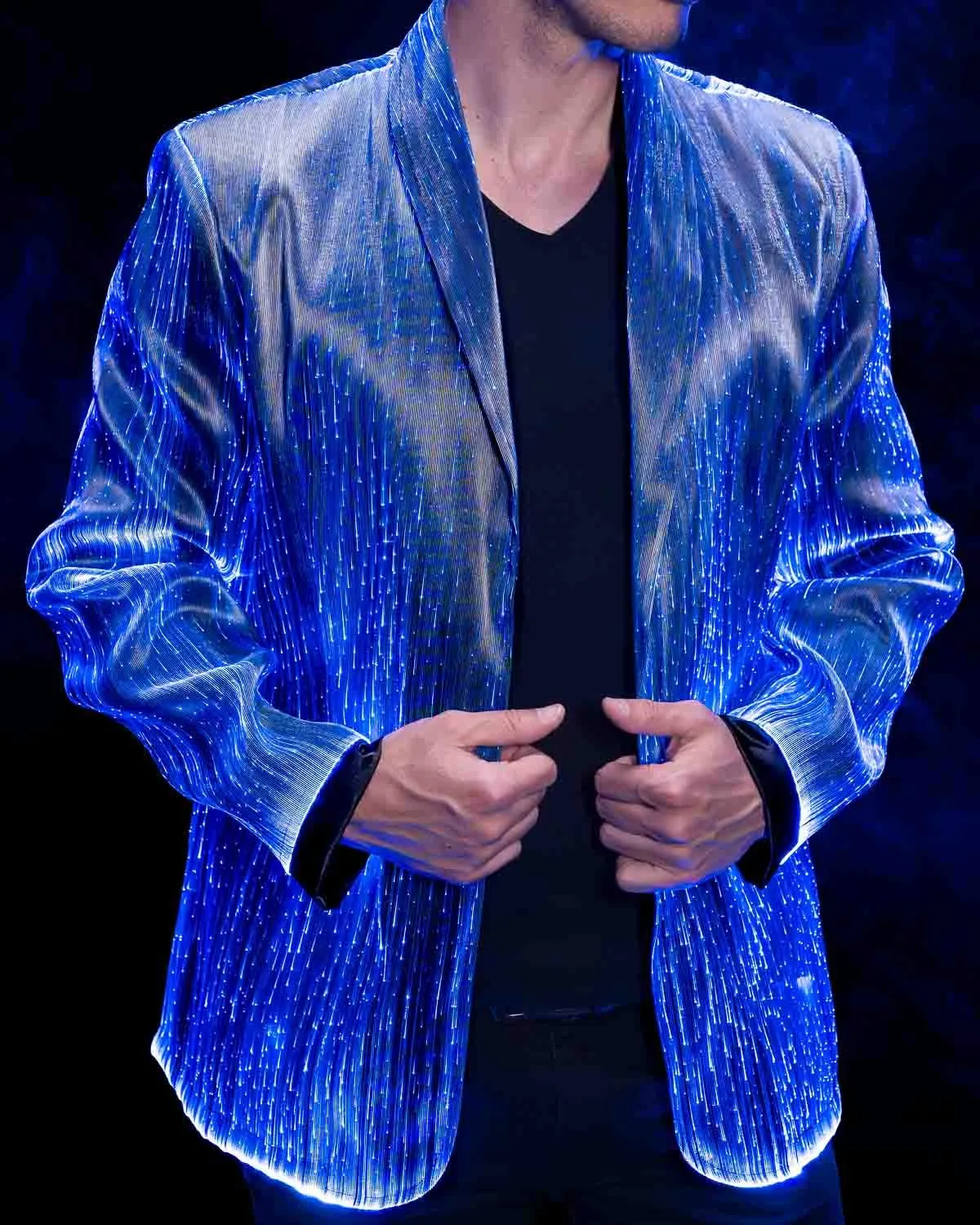 Fiber Optic LED Light Up Suit Jacket