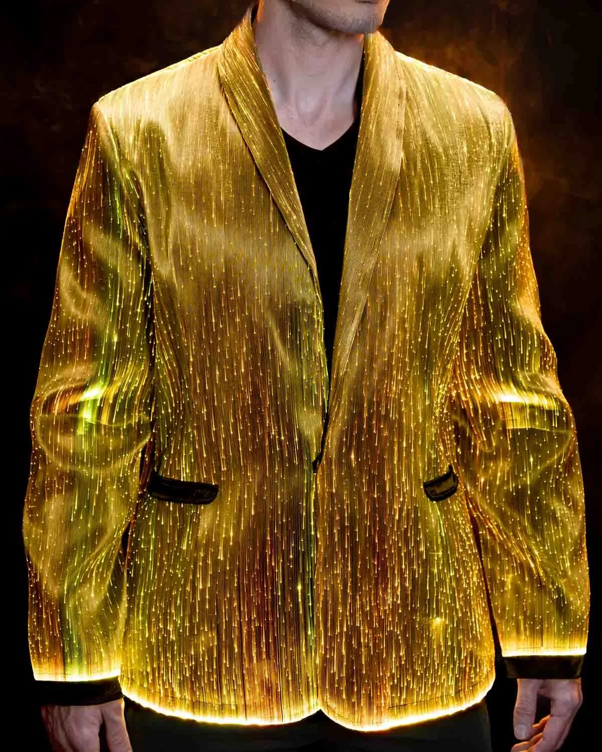 Fiber Optic LED Light Up Suit Jacket