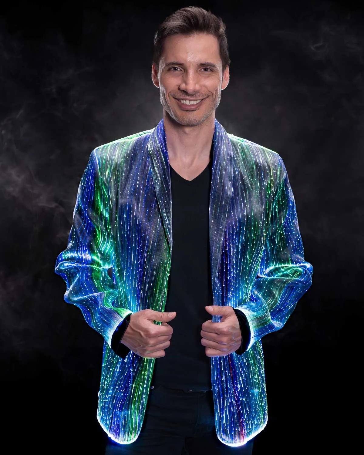 LED Light Up Fiber Optic Suit Jacket