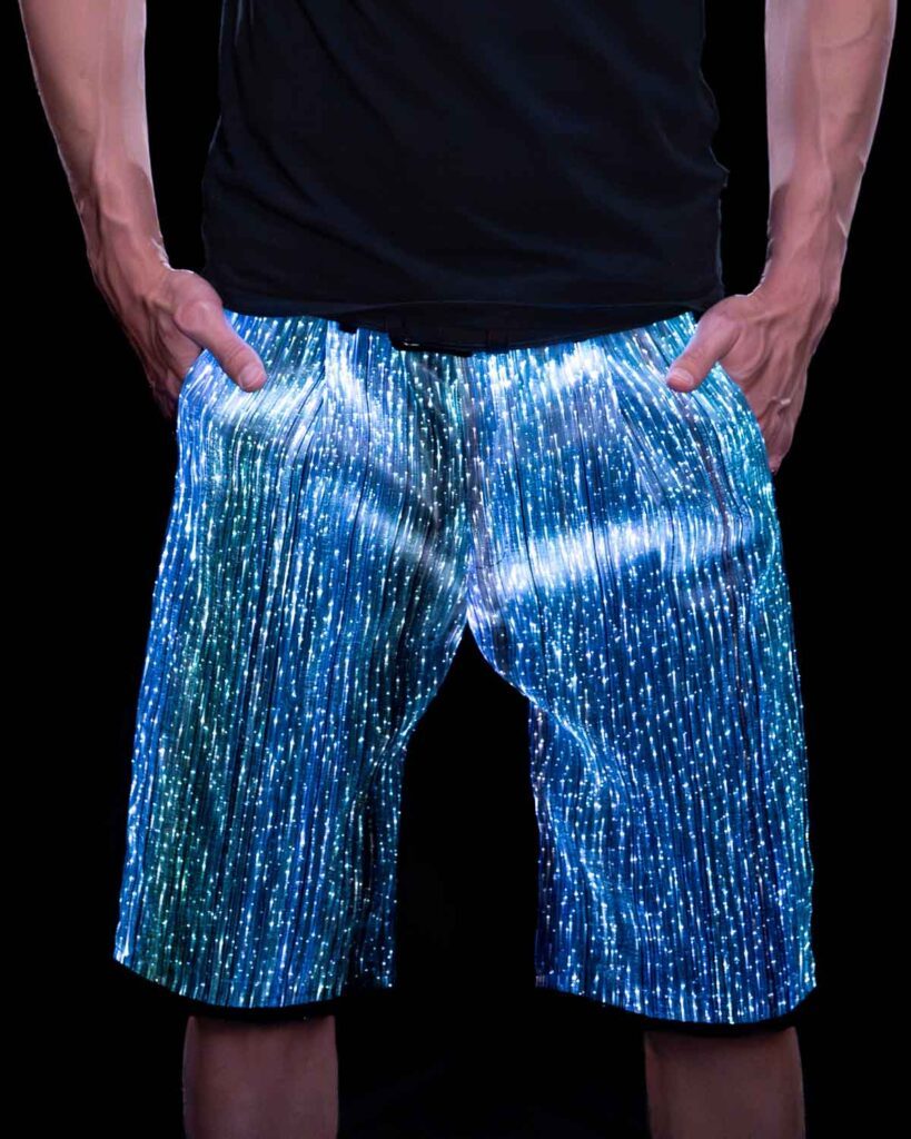 Fiber Optic LED Light Up Shorts