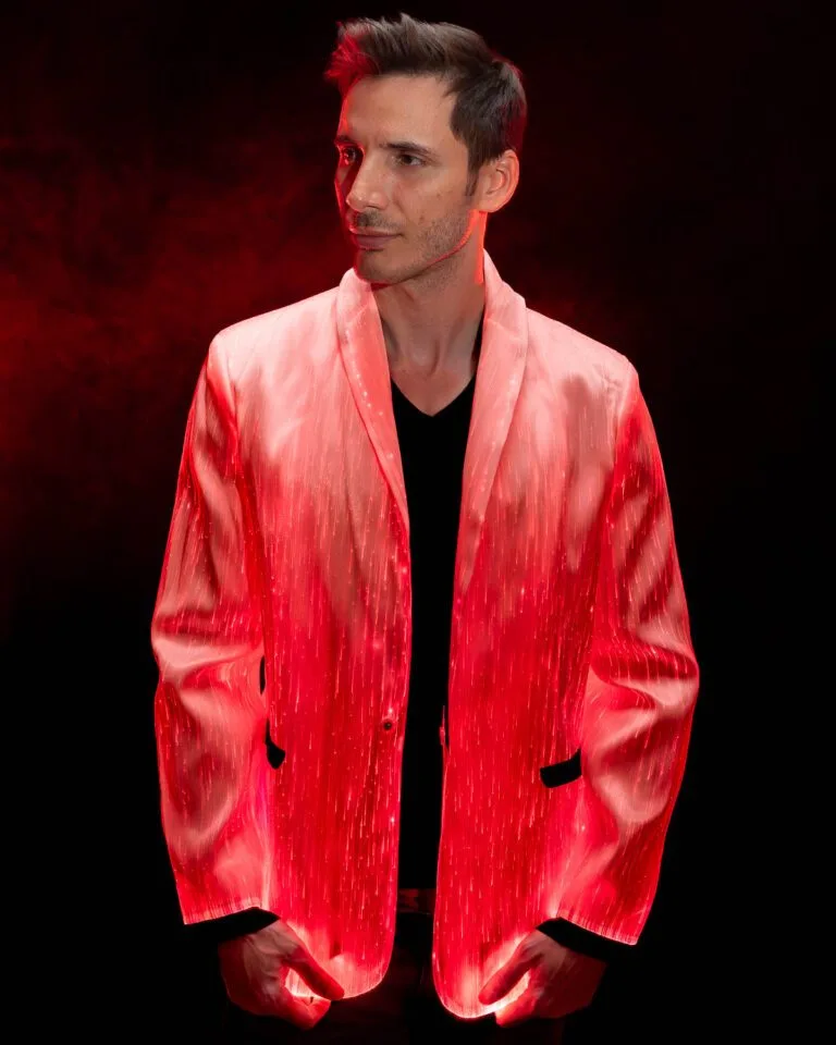 LED Light Up Suit Jacket for men
