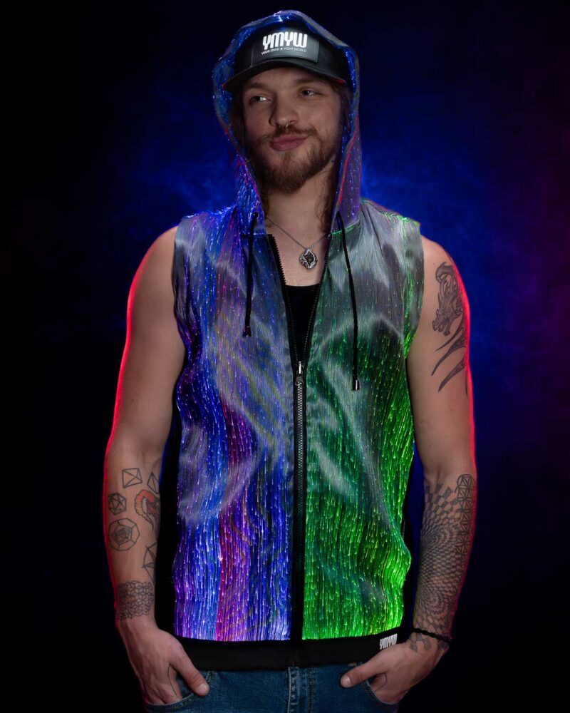Rave Outfits Men LED light up hoodie | Your Mind Your World