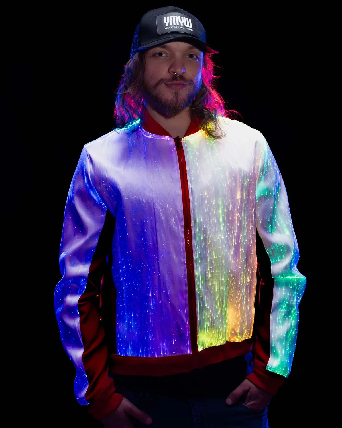 Outfit Light Up LED Bomber Jacket for men | YMYW Brand Outfit Light Up LED Bomber Jacket for men | YMYW Brand