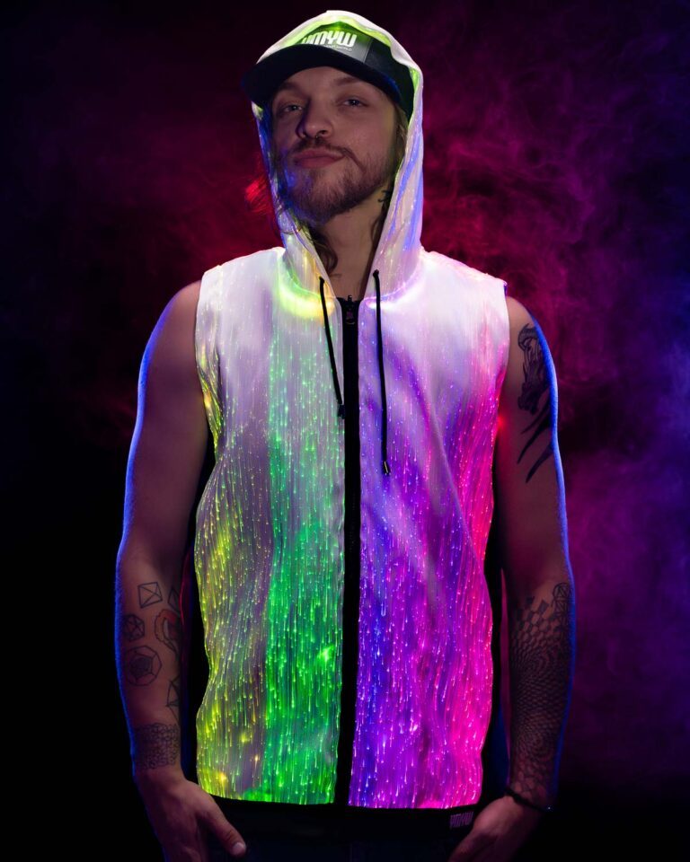 Mens Rave Outfits LED Light Up Hoodie | YMYW brand