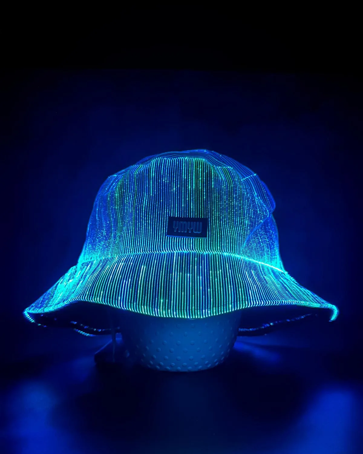 LED-Bucket-Hat Fiber Optic Fabric