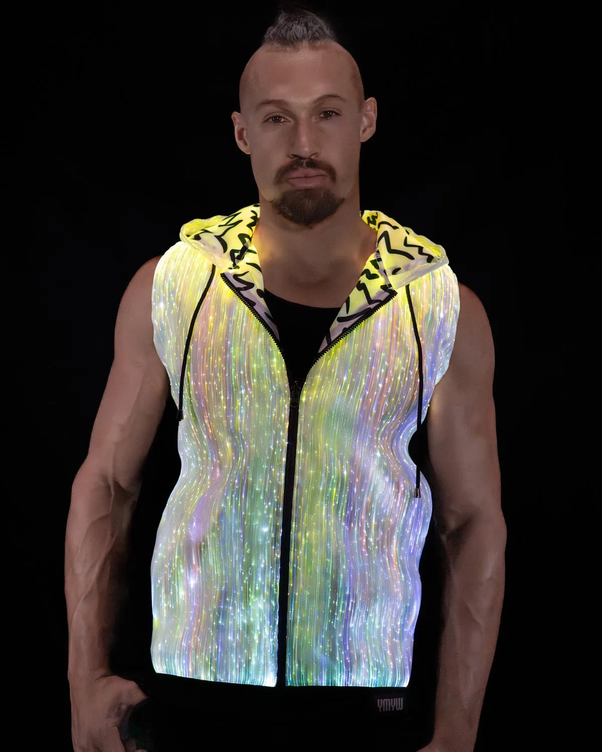 Fiber-Optic-Fabric-LED-Hoodie-White-Chameleon-X