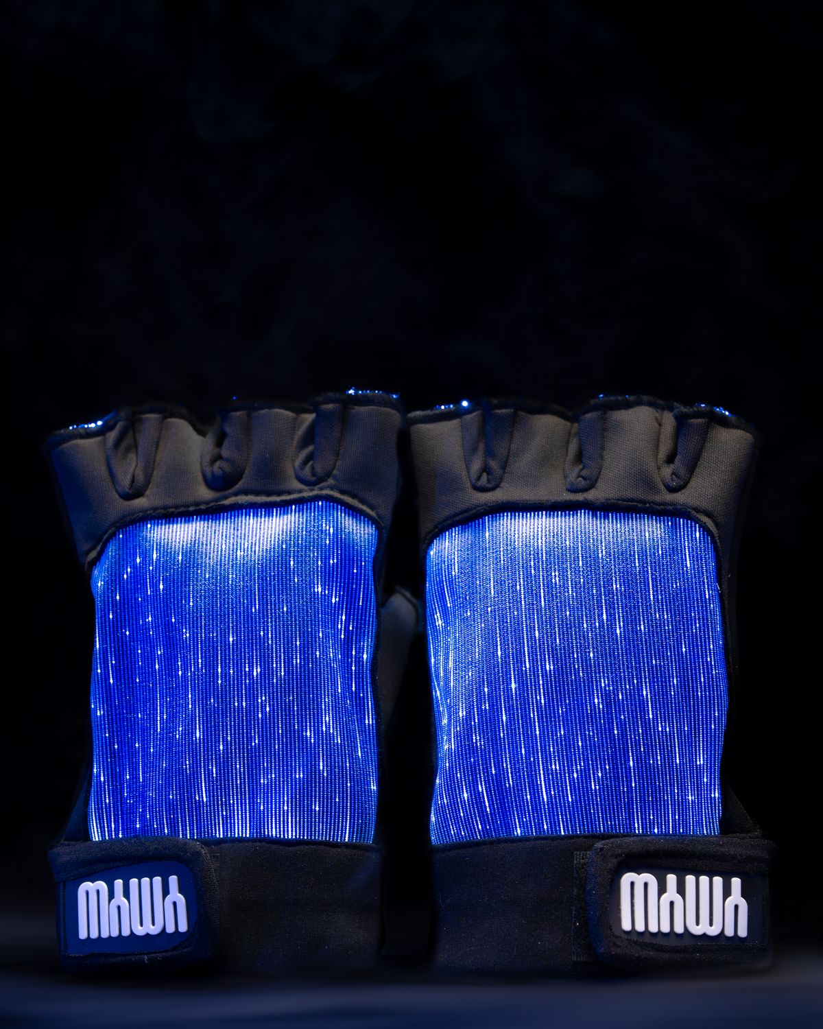 YMYW LED Light Up Gloves — fingerless fiber-optic gloves for festival