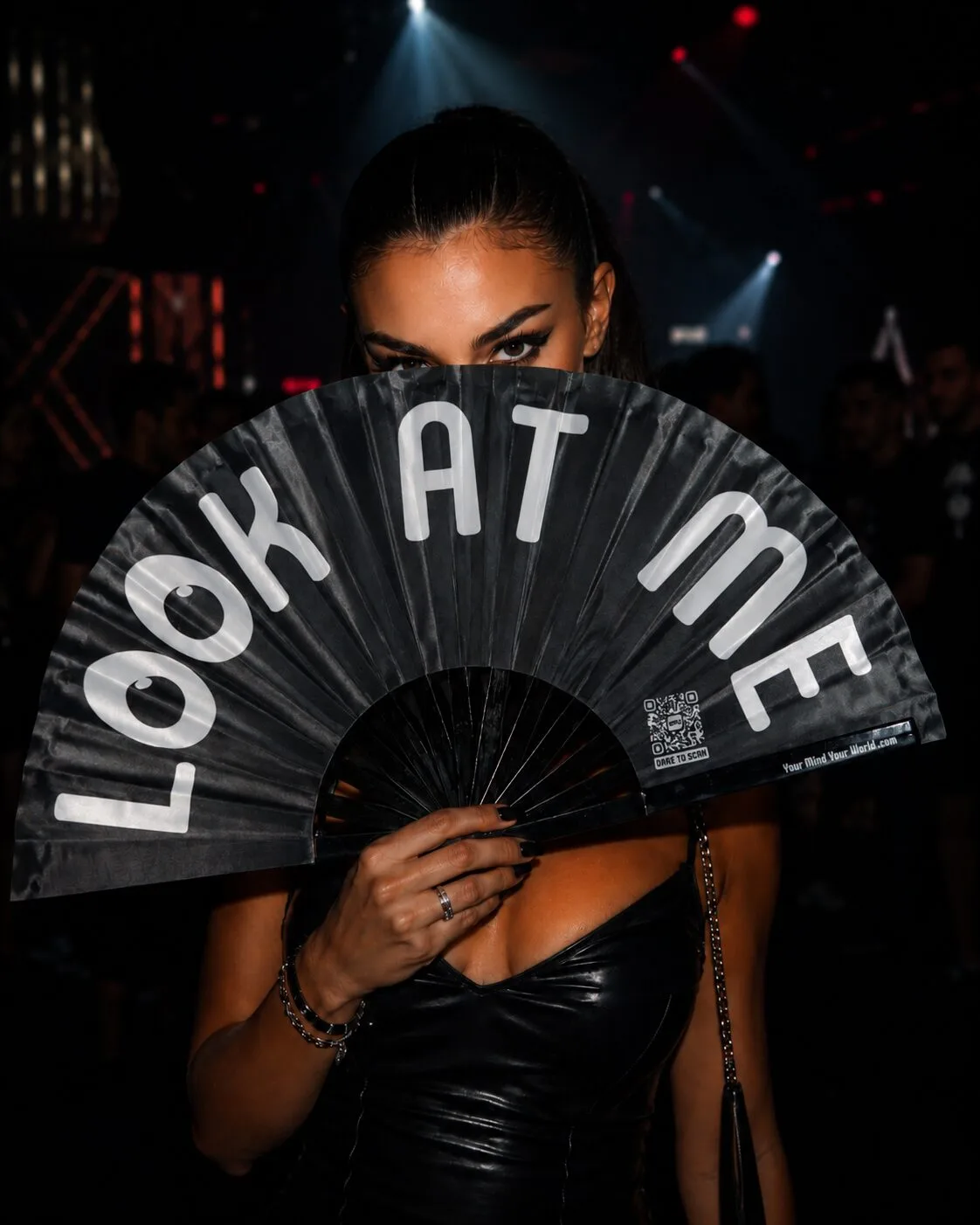 YMYW Look At Me oversized rave hand fan