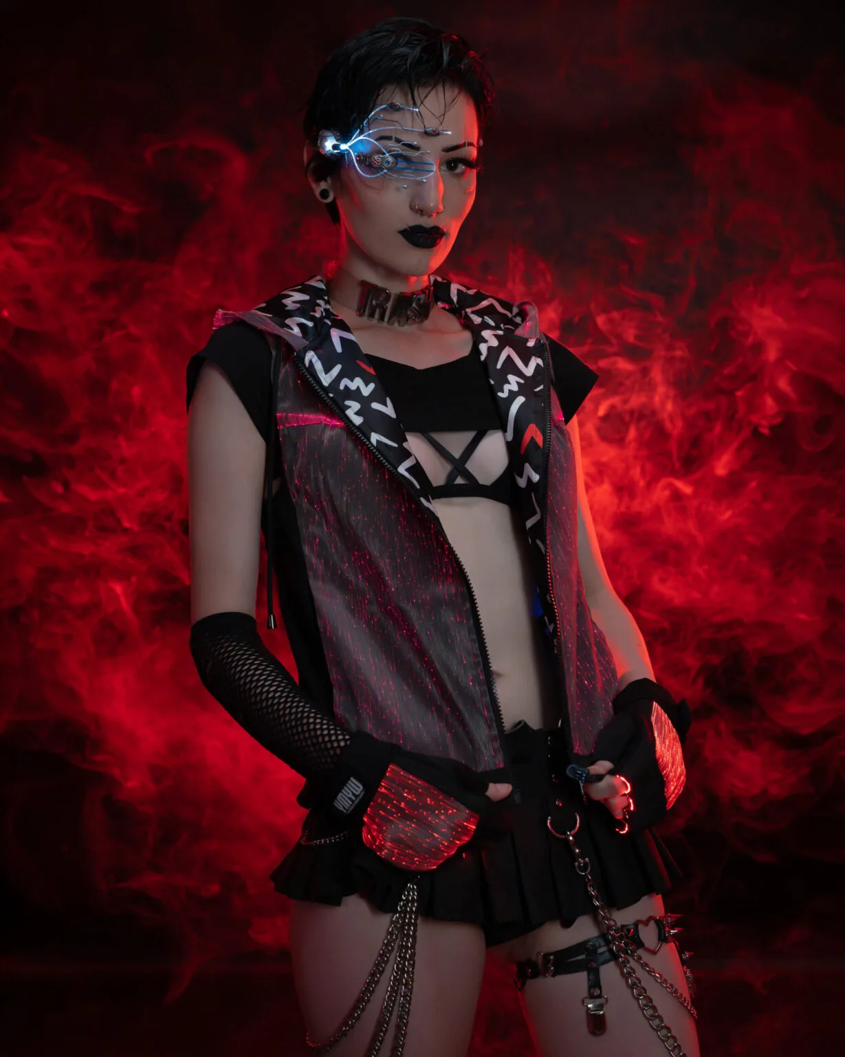 Rave and festival outfits for women — fiber-optic festival wear