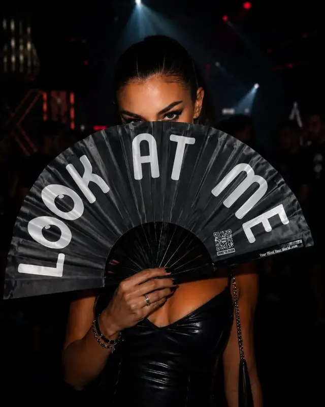 YMYW Look At Me oversized rave hand fan